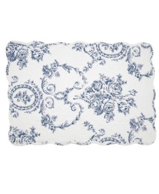 Quilted Toile Floral Placemat, Set of 4