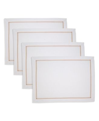 Embroidered Line Design Placemat, Set of 4