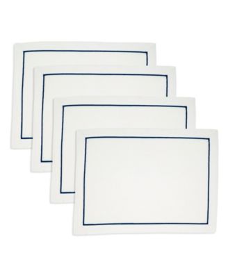 Embroidered Line Design Placemat, Set of 4