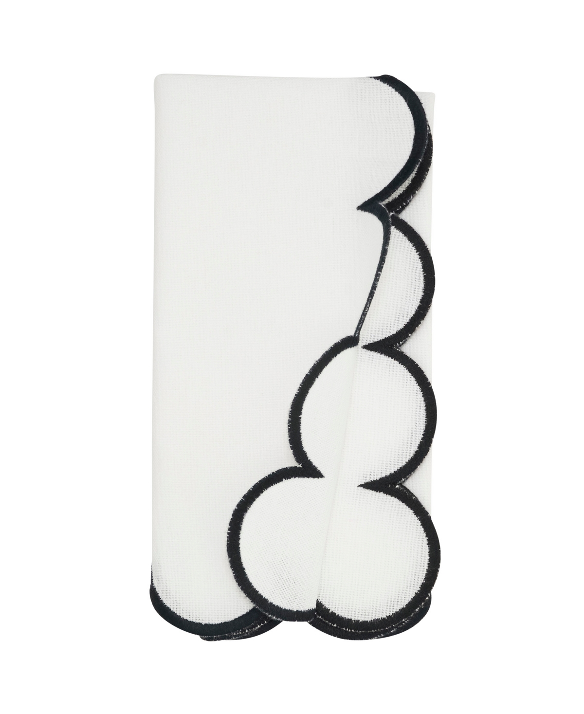 Saro Lifestyle Scalloped Hem Napkin, Set of 4