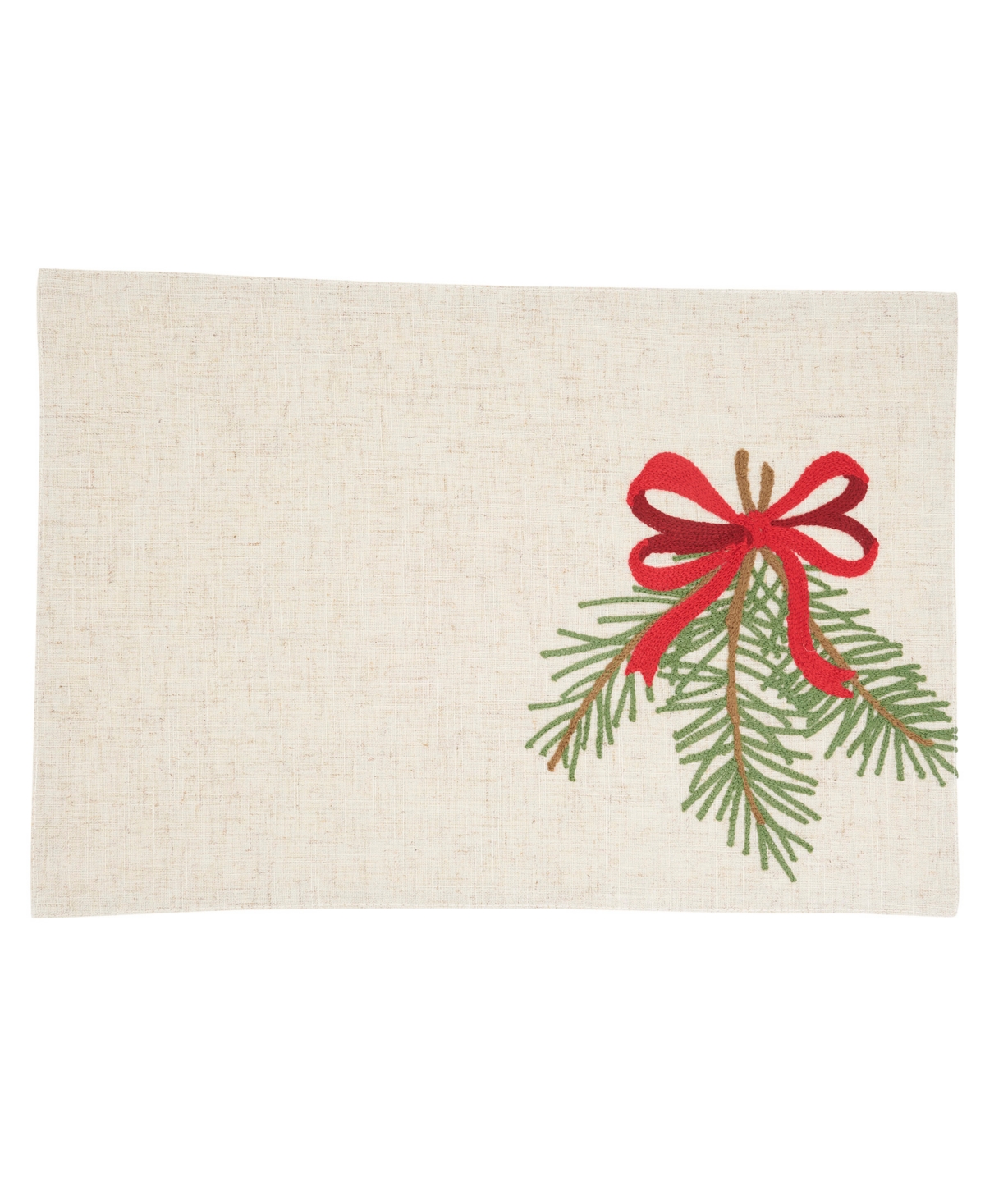 Saro Lifestyle Linen Blend Frosted Pine Placemat, Set of 4