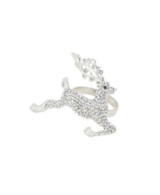 Beaded Reindeer Napkin Ring, Set of 4