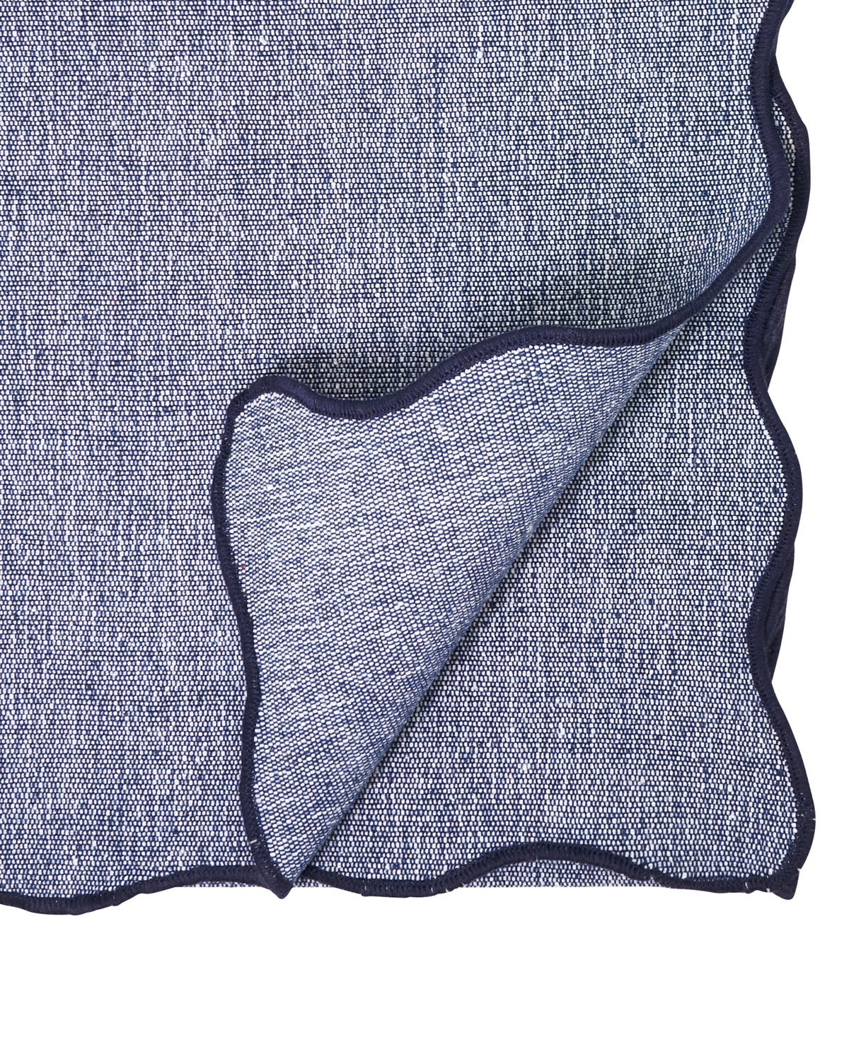 Saro Lifestyle Scallop Border Table Runner, 13" x 72"