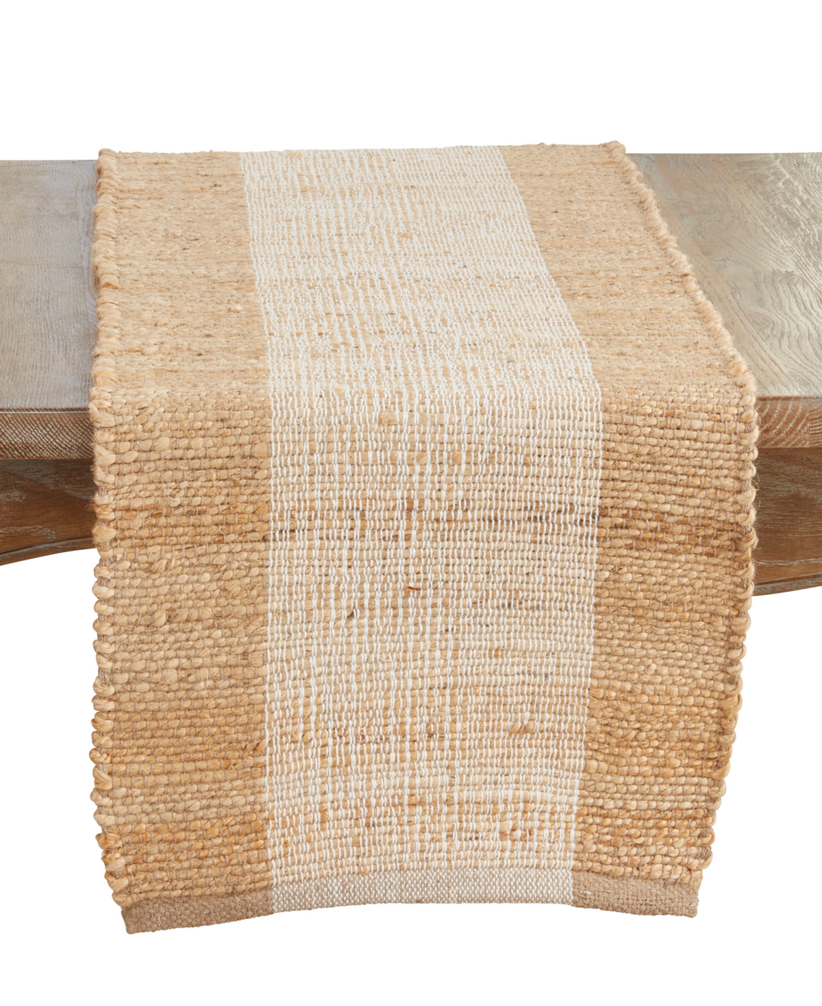 Saro Lifestyle Banded Table Runner, 16" x 72"