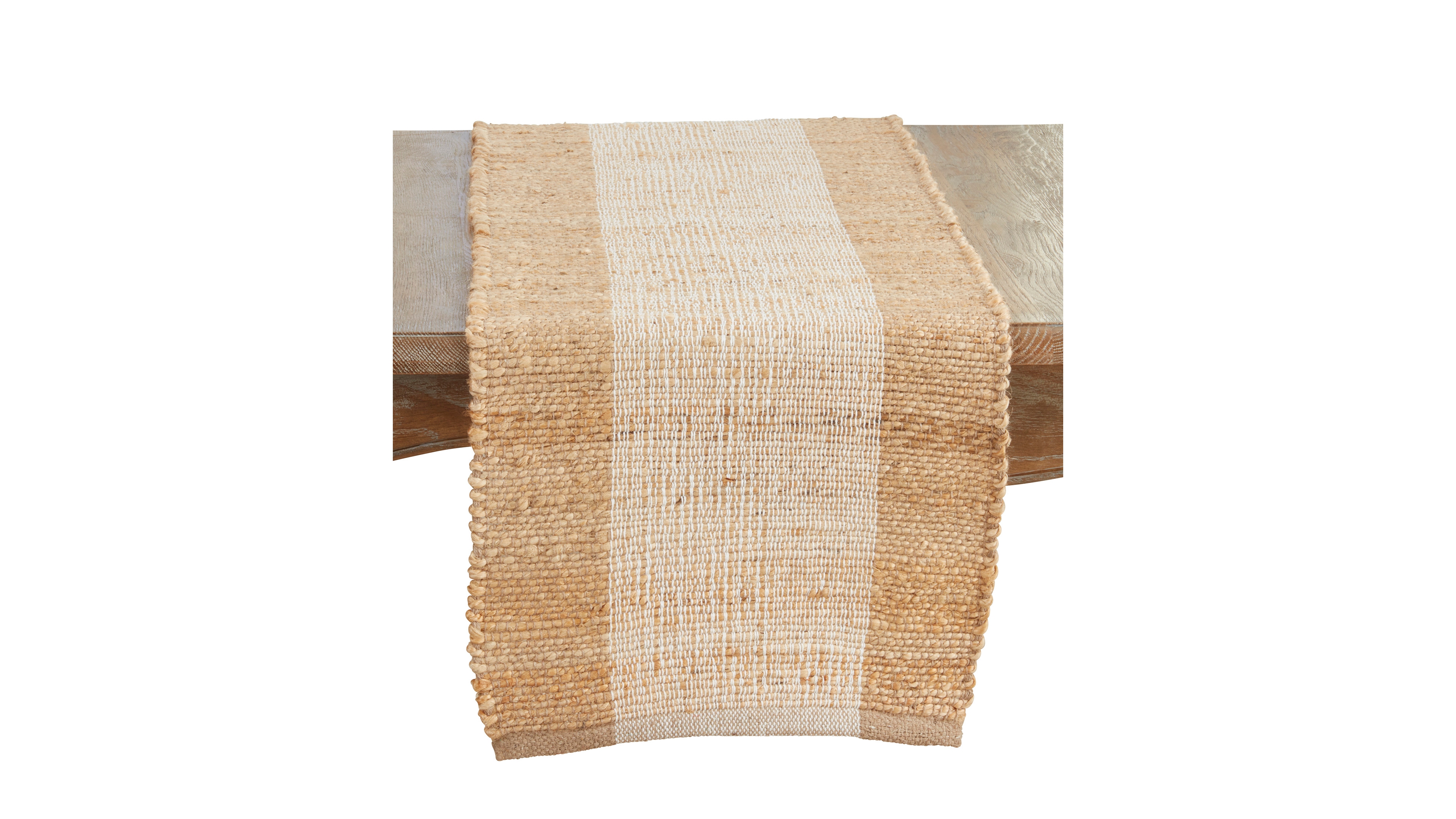 Saro Lifestyle Banded Table Runner, 16" x 72"