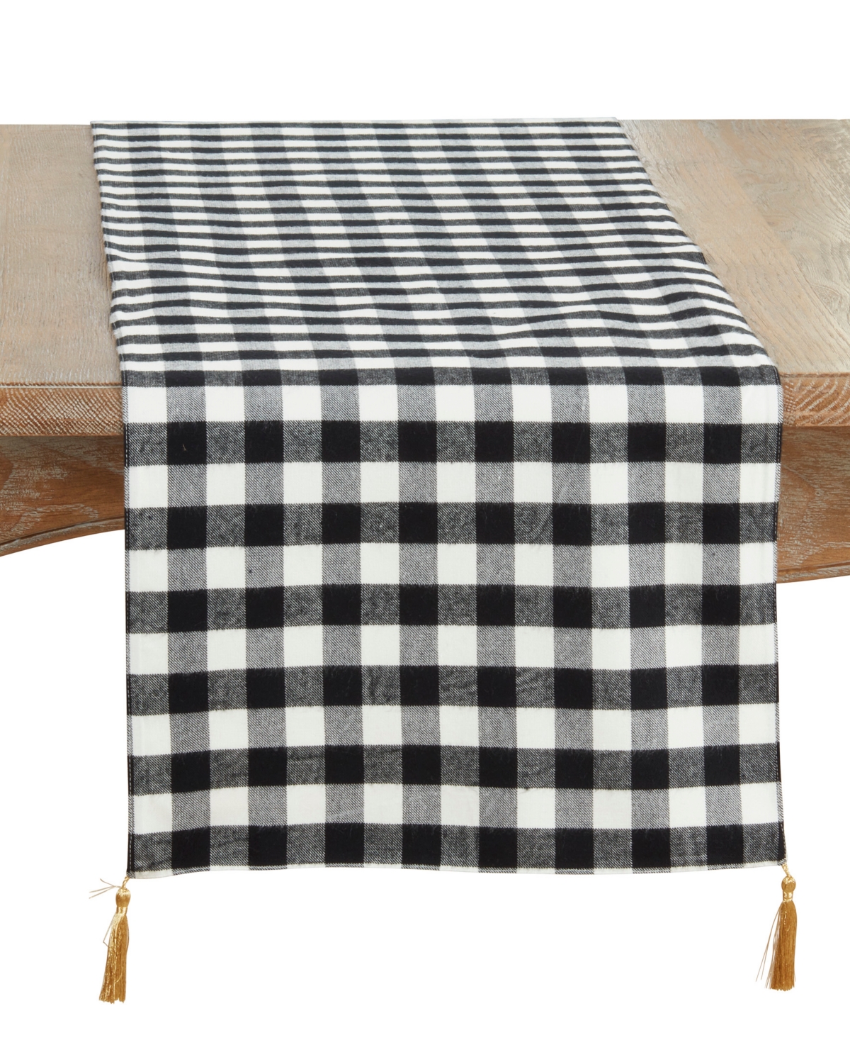Saro Lifestyle Buffalo Plaid Merry Table Runner, 16" x 72"