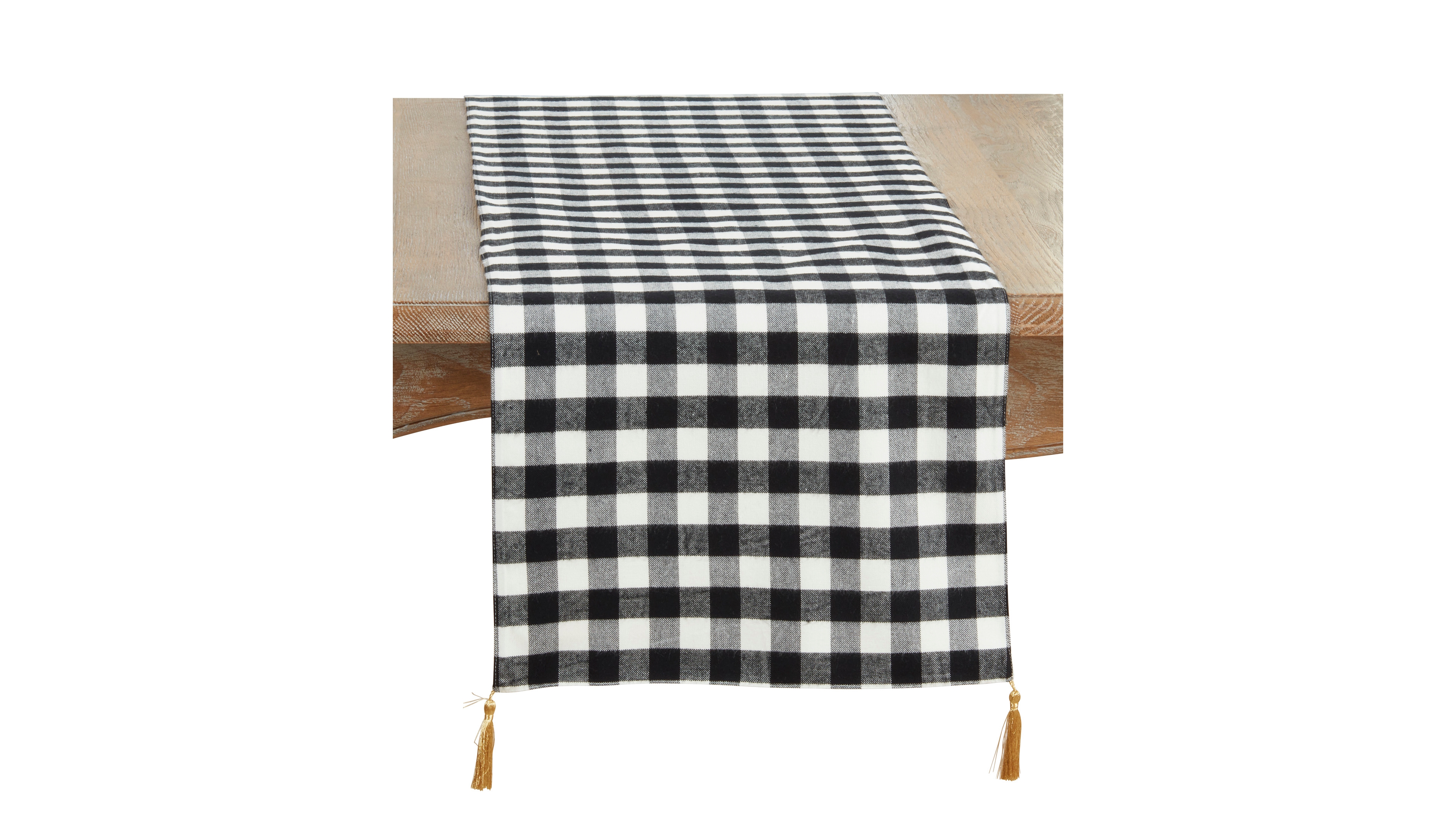 Saro Lifestyle Buffalo Plaid Merry Table Runner, 16" x 72"