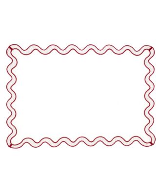 Linen Eco Scallop Border Placemat, Set of 4