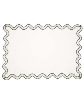Linen Eco Scallop Border Placemat, Set of 4