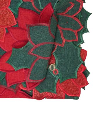 Poinsettia Table Runner, 14" x 72"
