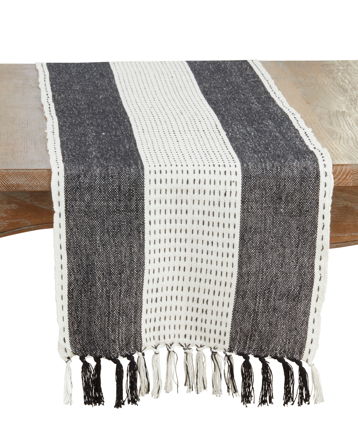 Saro Lifestyle Stitched Banded Table Runner, 16" x 72"