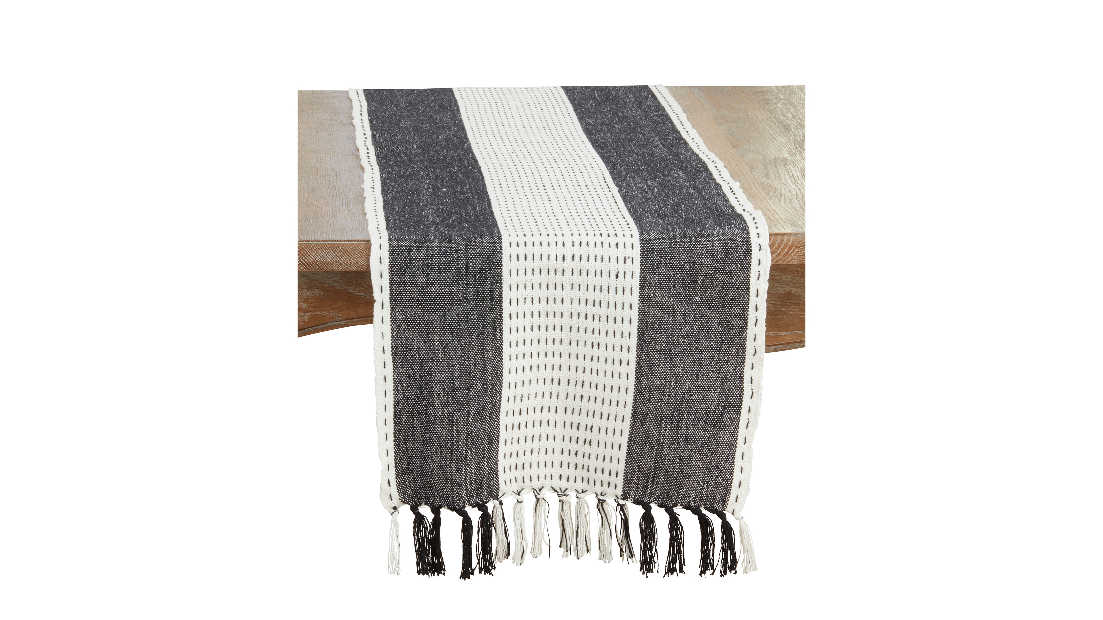 Saro Lifestyle Stitched Banded Table Runner, 16" x 72"
