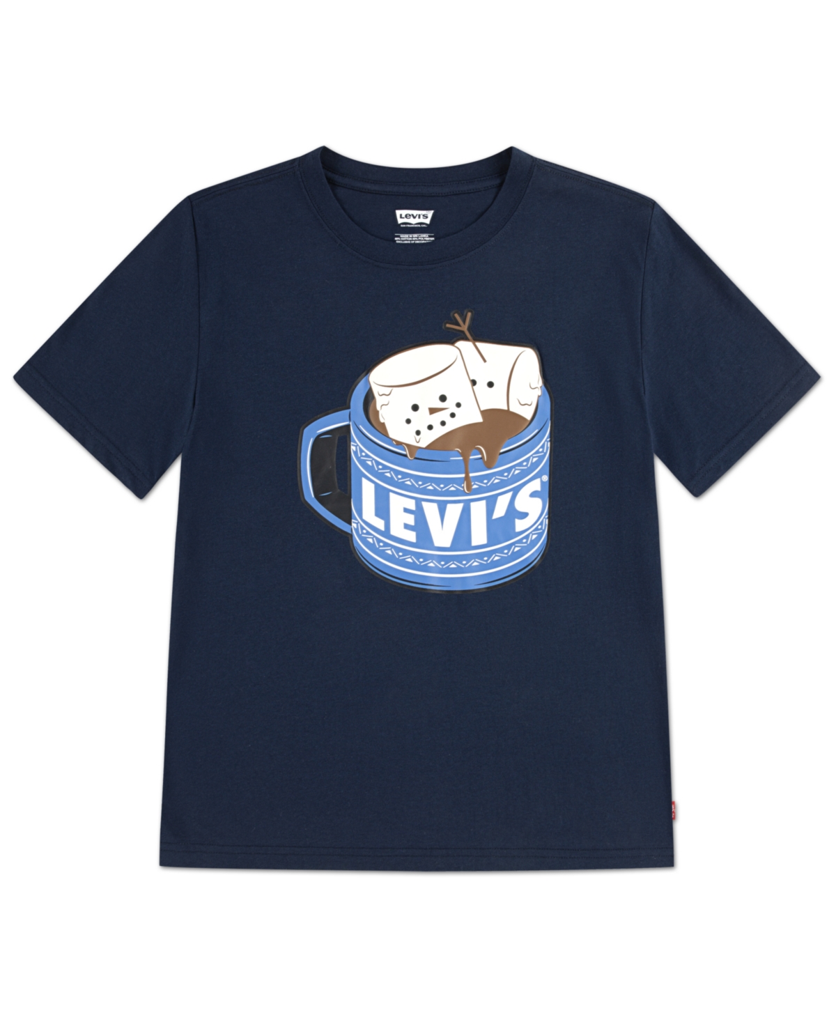Levi's Boys 2t-7 Short-sleeve Graphic Hot Chocolate T-shirt In Blue
