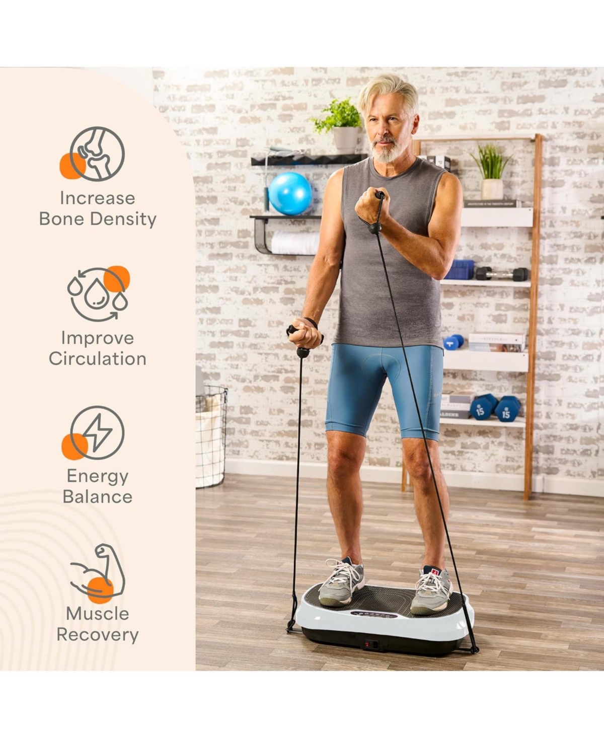 LifePro Waver Mini Vibration Plate - Compact Whole Body Vibration Machine for Home & Travel, Max 260lbs