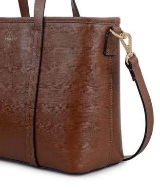 Templeton Place Saffiano Medium Zip Top Grab Satchel Bag