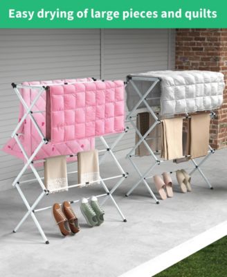 White Folding Metal Drying Rack