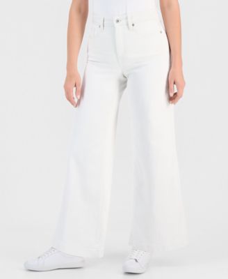 Petite Five-Pocket High-Rise Wide Leg Jeans, Macy's Exclusive