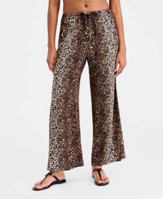 Women's Feline Fine Printed Waist Side Lit Drawstring Pants