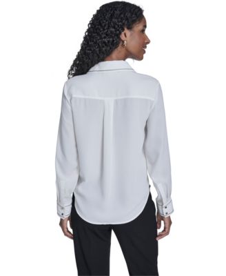 Women's Decorated Button-Down Top