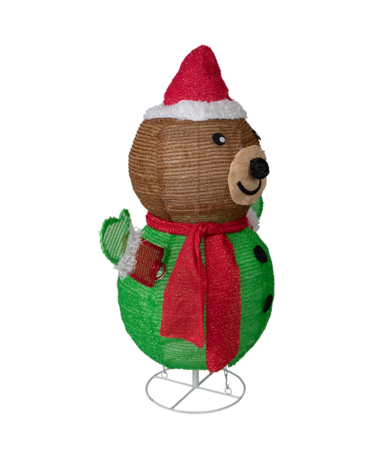 Northlight 25" Pop-up Bear Wearing Santa Hat Outdoor Christmas Decoration In Multi