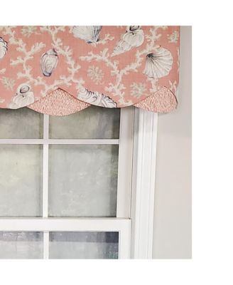 Luxurious Modern Design Classic Windamar Petticoat Style Window Valance 50" x 15" Coral