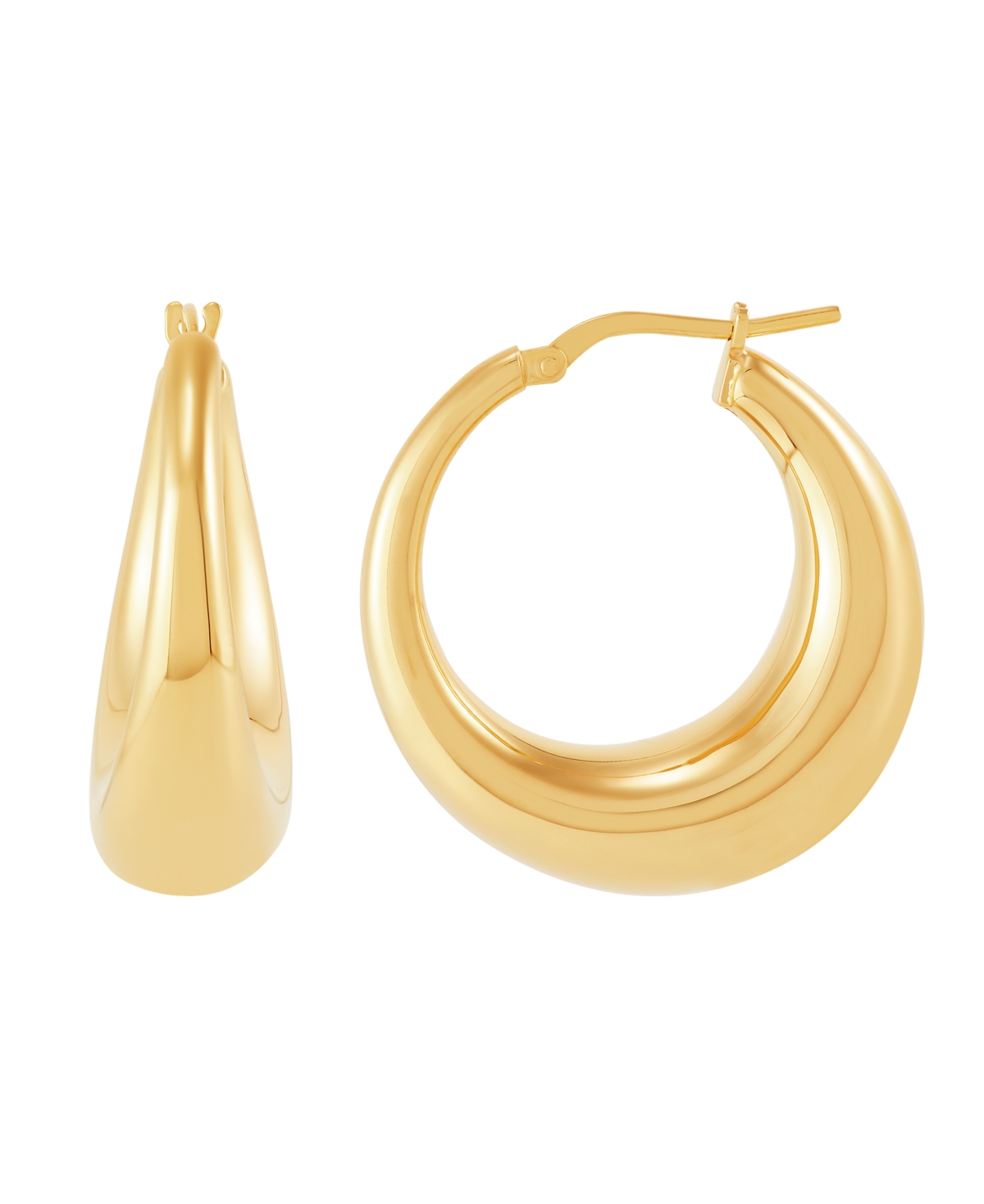 Macy's Electroform Hoop Earrings In 18k Yellow Gold In Gold