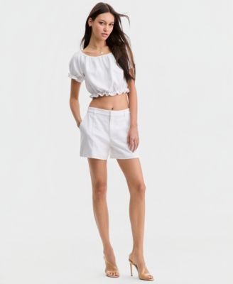 Women's Arya Linen High-Rise Shorts image