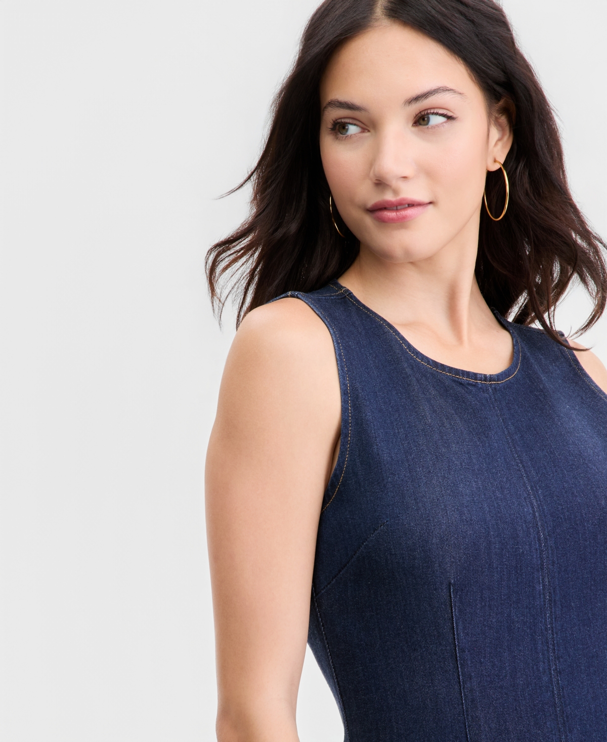 Guess Women's Dahlia Denim Sleeveless Mini Dress