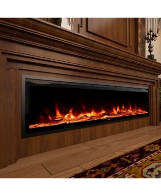 72 inches Recessed Wall-mounted Freestanding Multifunctional Electric Fireplace
