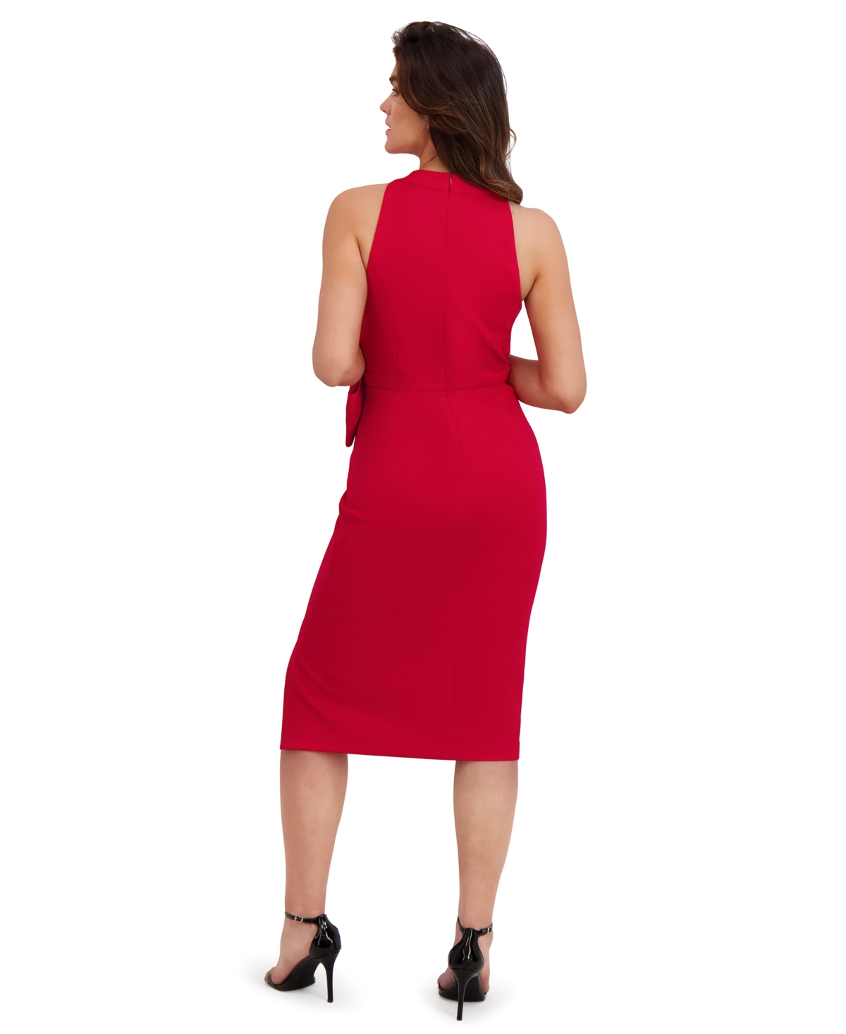 London Times Women's Side Bow Detail Dress In Animal Print