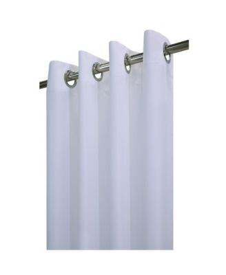 Commonwealth Seascapes Light Filtering Satiny Look and Feel Provide Privacy Grommet Outdoor Panel Pair Each 50" x 108" White