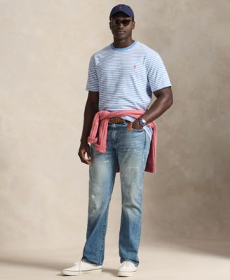 Men's Big & Tall Striped Jersey T-Shirt