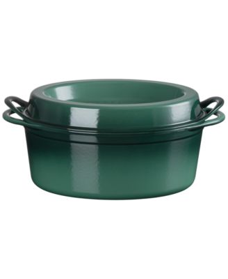Enameled Cast Iron 7.25-Quart Traditional Oval Doufeu Dutch Oven
