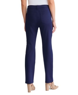 Petite Fly Front Lexington Straight Pants