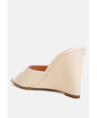 Shiloy Recycled Faux Leather Wedge Sandals Women