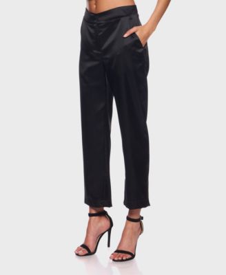 Juniors' Bridal Satin Straight Leg Pants