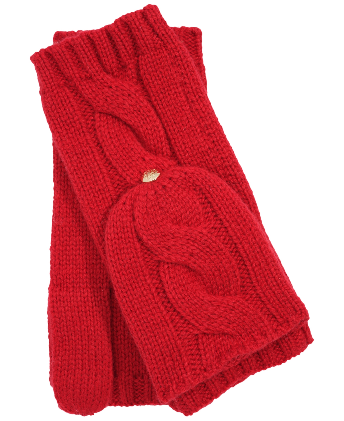 Ralph Lauren Cable Pop-top Glove In Red
