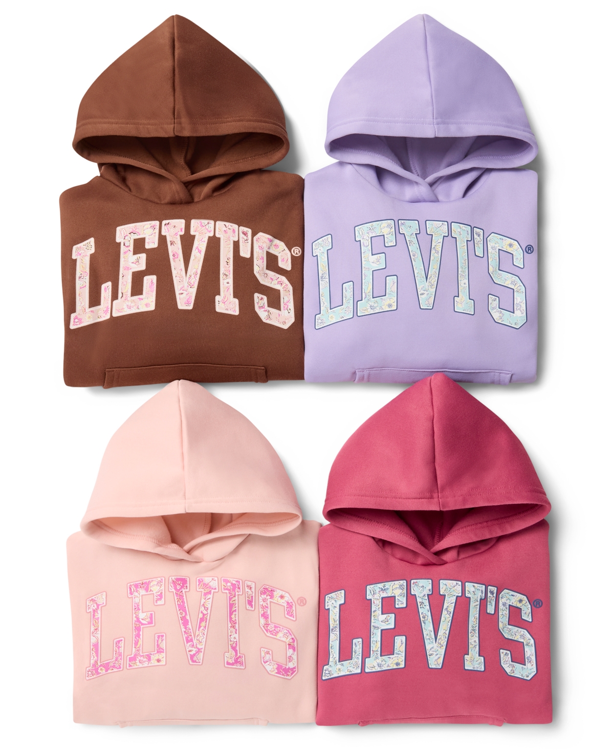 Levi's Big Girls Collegiate Oversized Pullover Hoodie In Pink