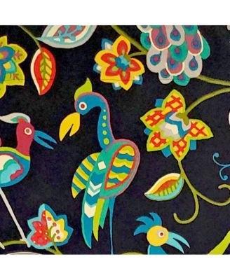 Locos Birds Provance 3" Rod Pocket Lining Luxurious and Elegant Window Treatment Valance 50" x 15" Black