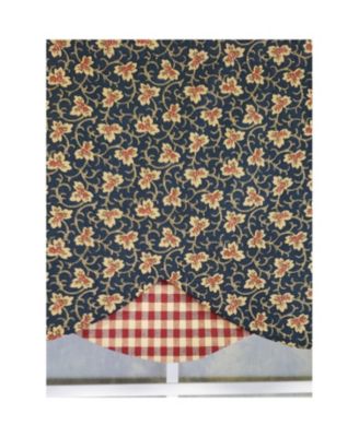 3" Rod Pocket High Quality Fabric Andover Petticoat Valance for Windows 50" x 15" Navy