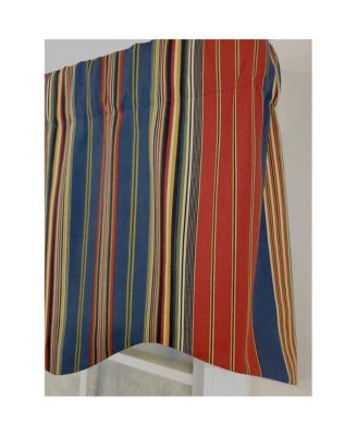 Sailor Stripe Regal 3" Rod Pocket Lining Luxurious and Elegant Window Treatment Valance 50" x 17" Nautical