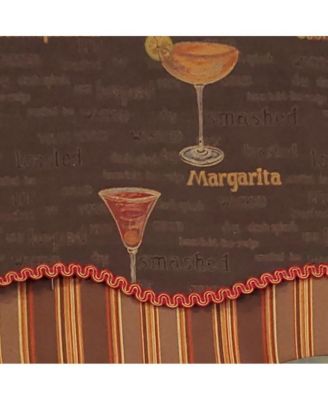 Martini Glory 3" Rod Pocket Lining Luxurious and Elegant Window Treatment Valance 50" x 16" Oakwood