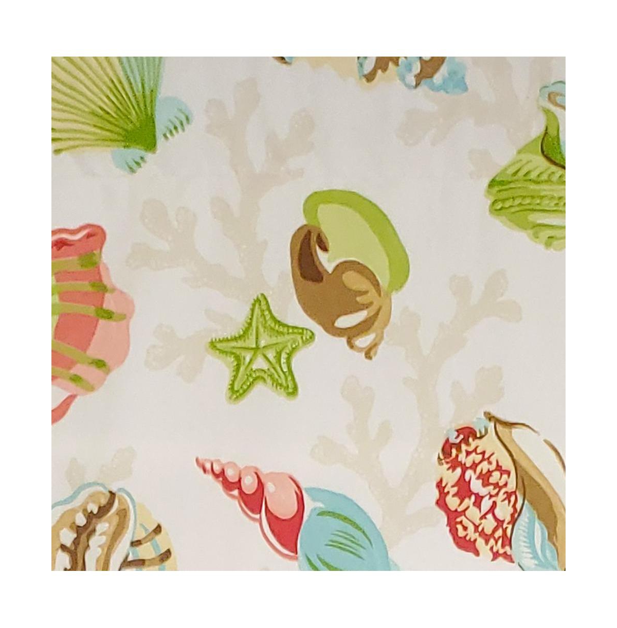 Rlf Home Bay Beach Cornice 3" Rod Pocket Lining Luxurious and Elegant Window Treatment Valance 50" x 17" Multi