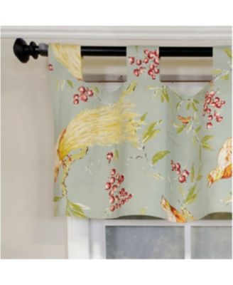 4" Top Tab High Quality Fabric Long Tail Tab Valance for Windows 50" x 16" Sky