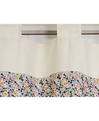 4" Top Tab High Quality Fabric Petite flower Tab Valance for Windows 50" x 15" Multi