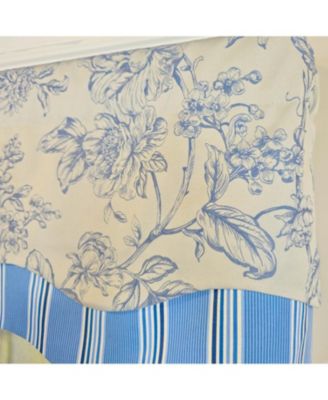 100% Cotton Ashington Glory  Fully lined Windows Rod Pocket Valance 50" x 16"  Blue