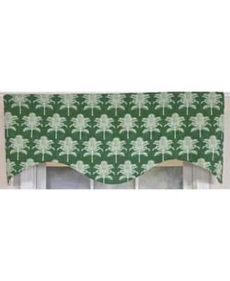 St. Croix Cornice Valance - 100% Cotton with Ivory Lining 50" x 17"  Green