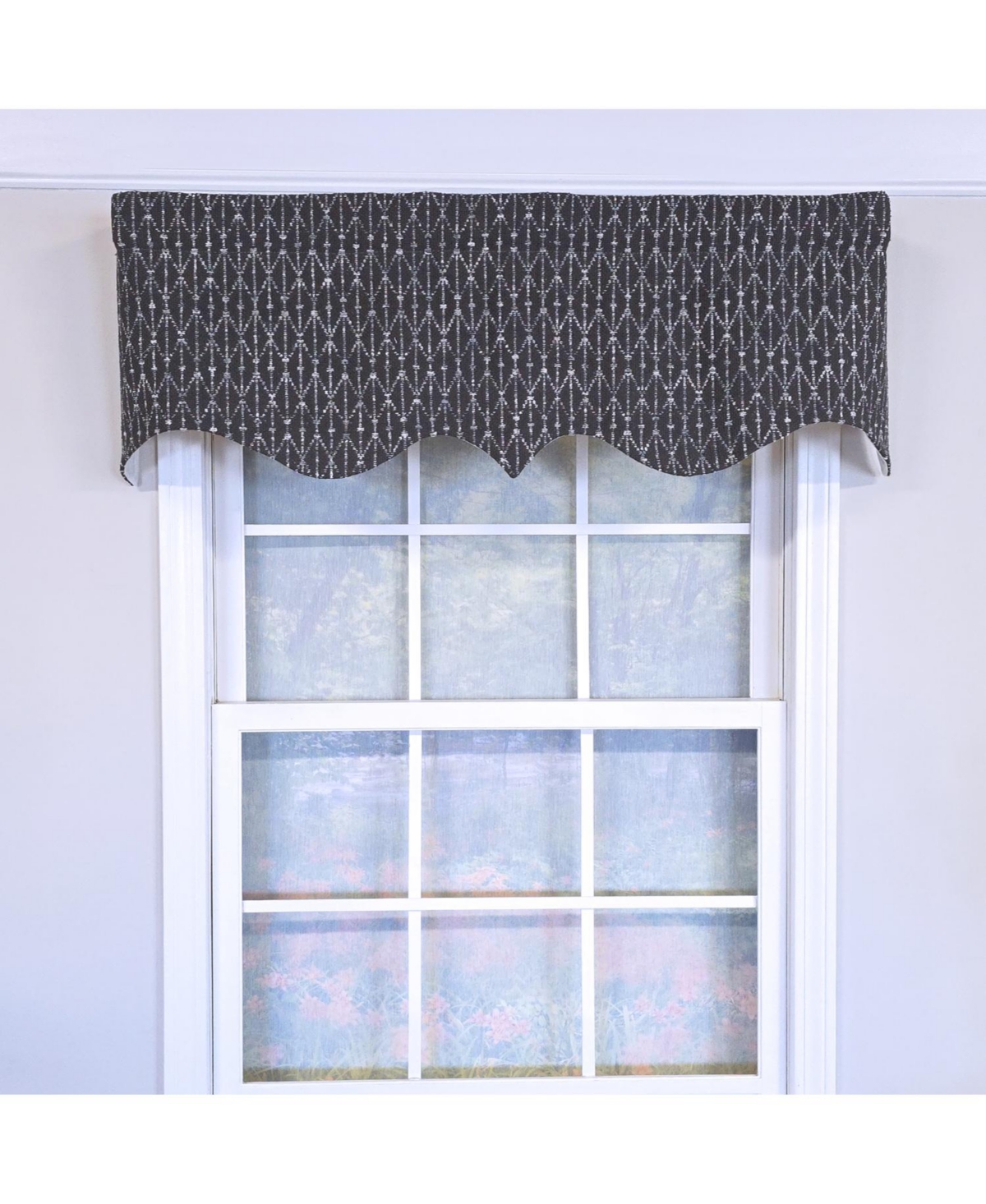 Rlf Home 100% Cotton Sassari Regal With Poly/Cotton Ivory lining Rod Pocket Valance 50" x 15" Iron