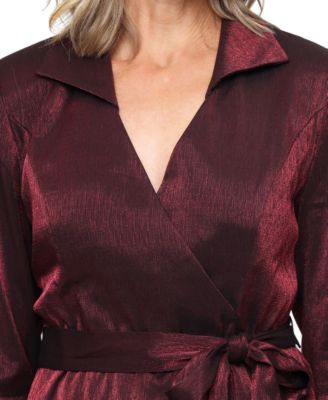 Petite V-Neck Shimmer Top