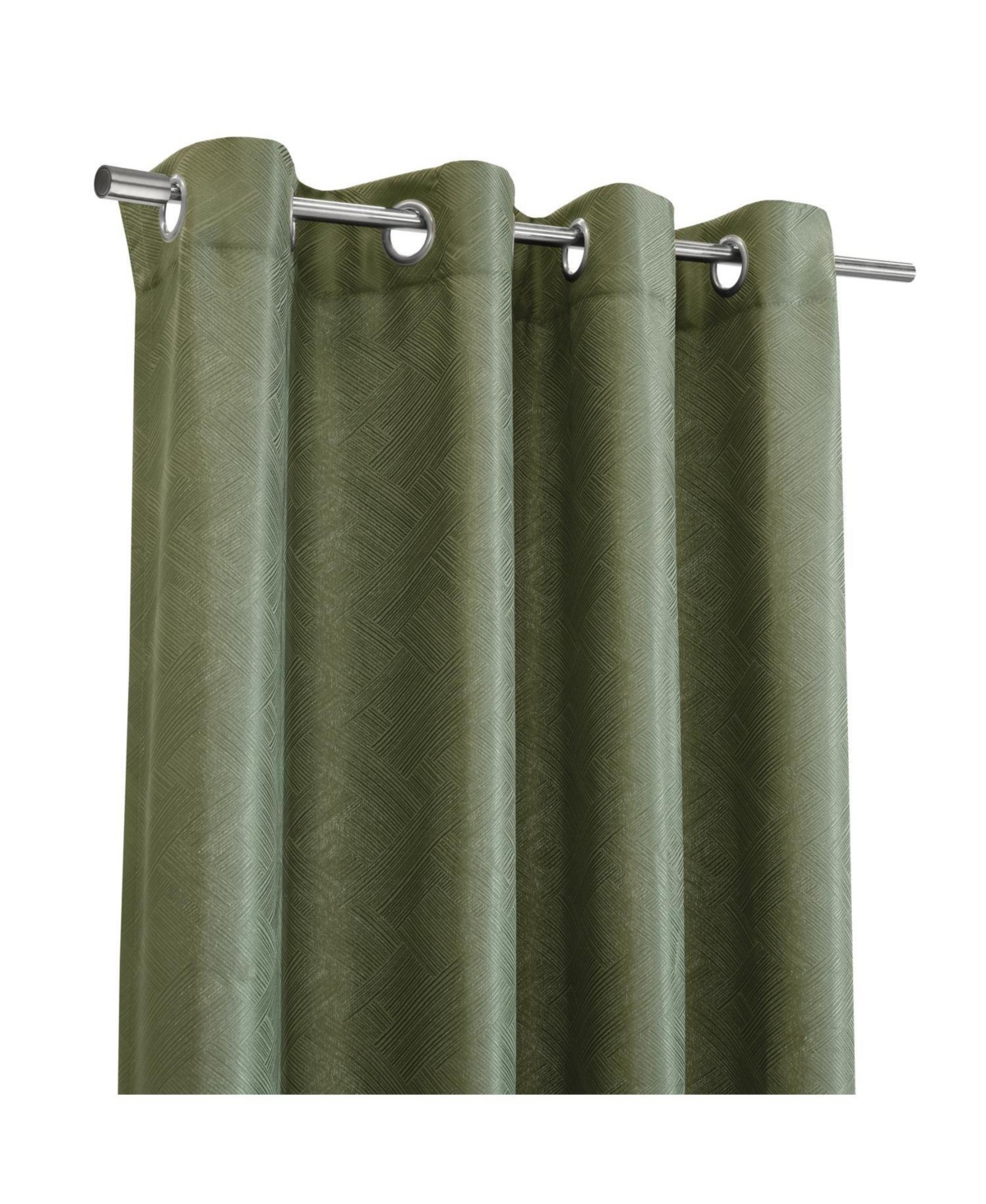 Habitat Abstract Light Filtering Energy Efficeint Grommet Curtain Panel for Windows 52" x 95"in Green